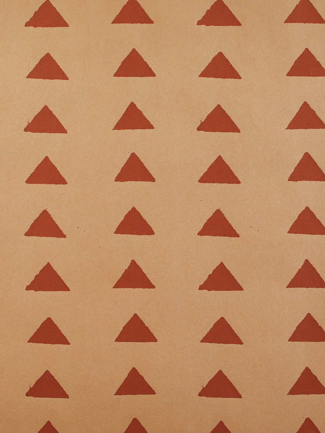 triangles kraft wallpaper by nathan turner terracotta