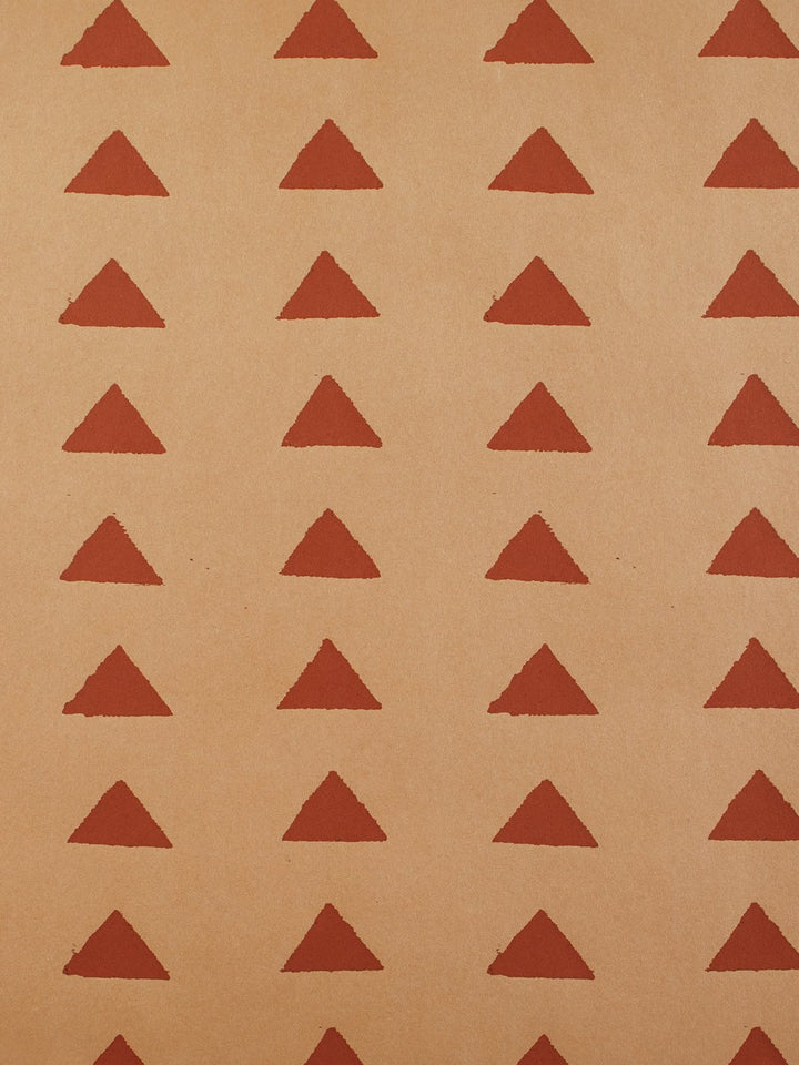 triangles kraft wallpaper by nathan turner terracotta
