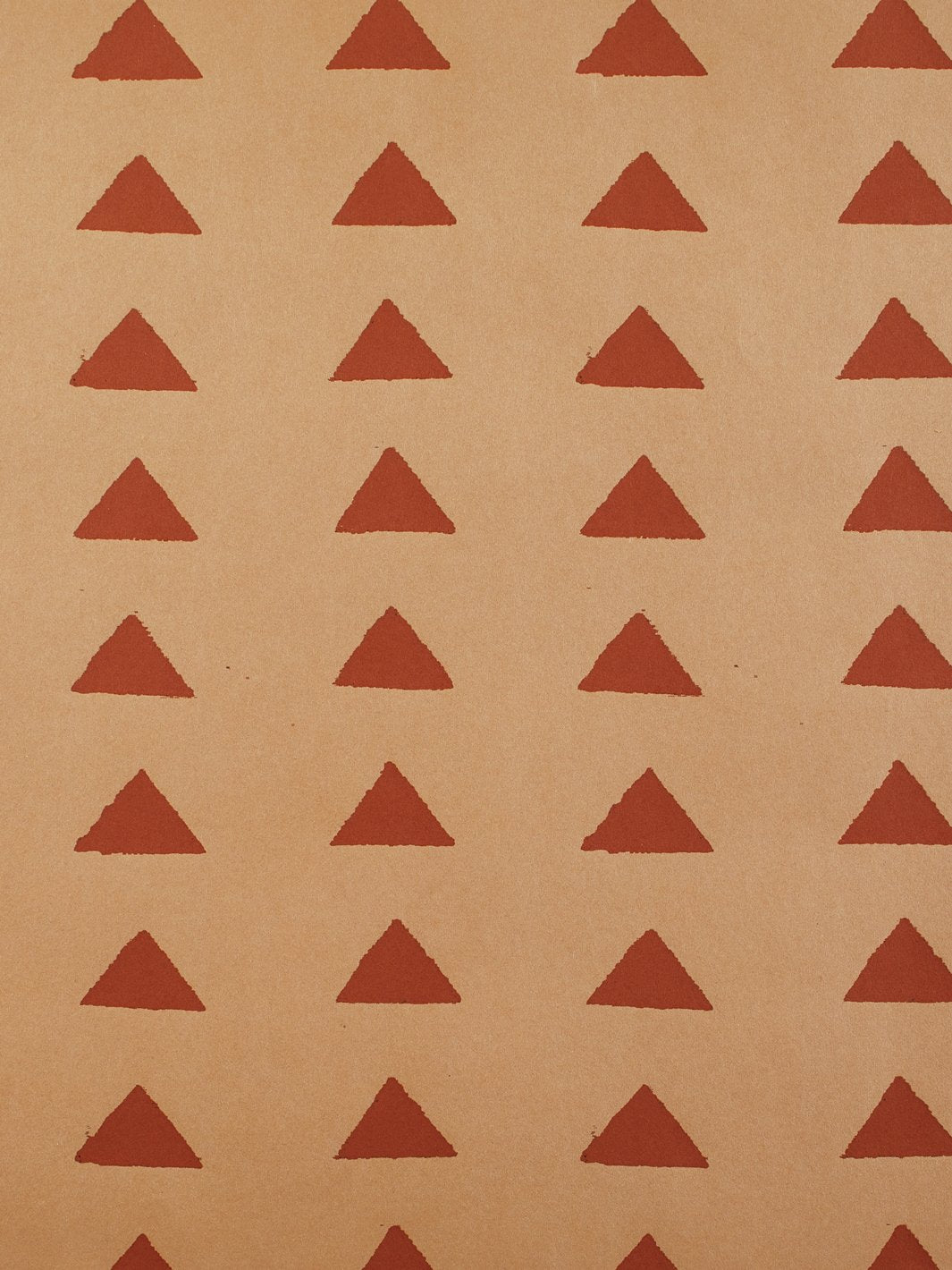 'Triangles' Kraft' Wallpaper by Nathan Turner - Terracotta