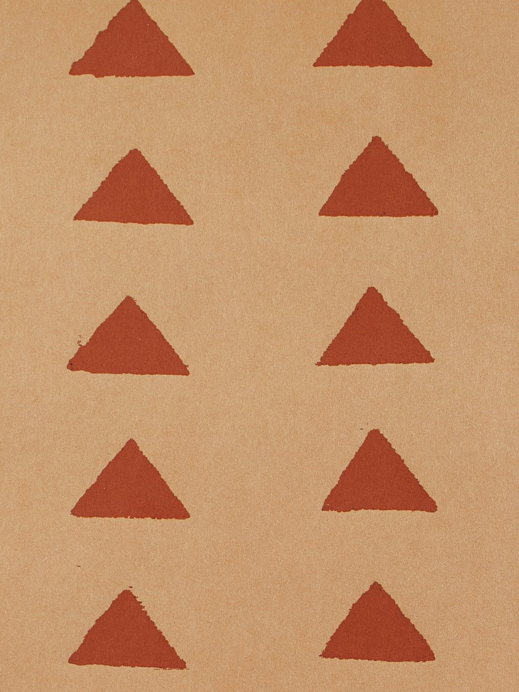 triangles kraft wallpaper by nathan turner terracotta