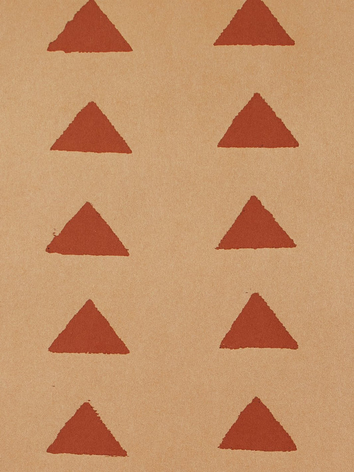 triangles kraft wallpaper by nathan turner terracotta