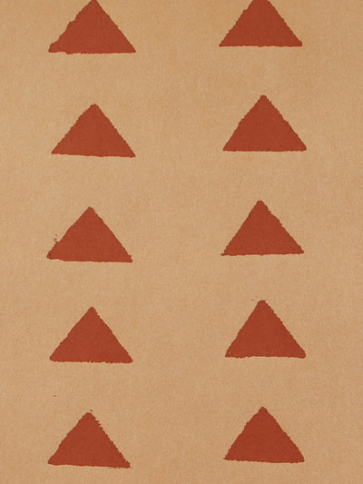 'Triangles' Kraft' Wallpaper by Nathan Turner - Terracotta
