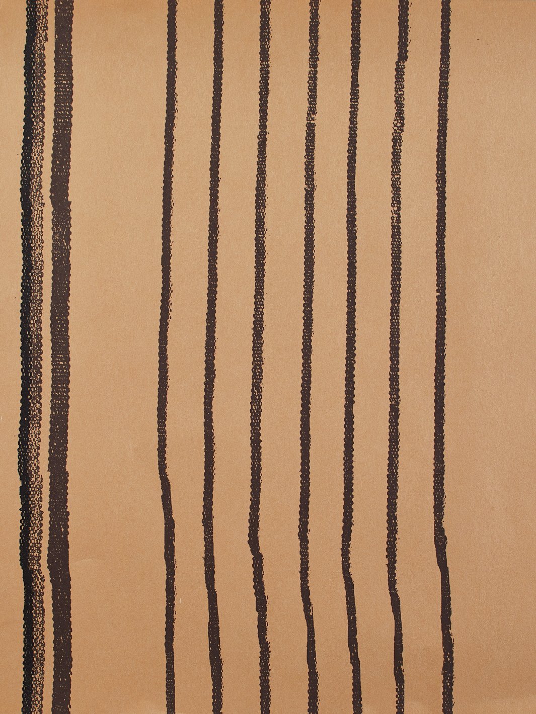 'Two Tone Stripe' Kraft' Wallpaper by Nathan Turner - Black Chocolate