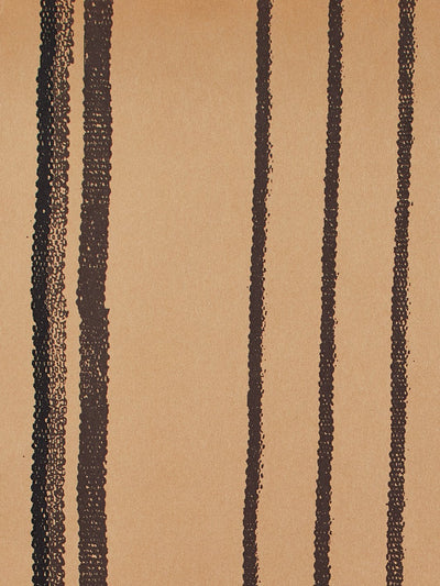 'Two Tone Stripe' Kraft' Wallpaper by Nathan Turner - Black Chocolate