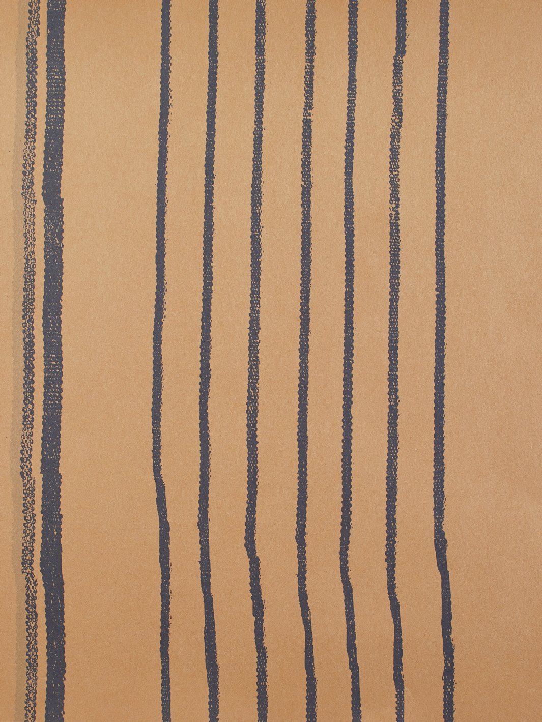 'Two Tone Stripe' Kraft' Wallpaper by Nathan Turner - Navy Sky