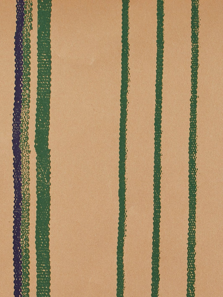two tone stripe kraft wallpaper by nathan turner green and blue