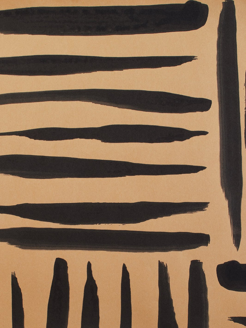 watercolor weave large kraft wallpaper black