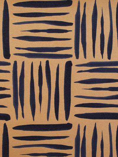 watercolor weave small kraft wallpaper blue