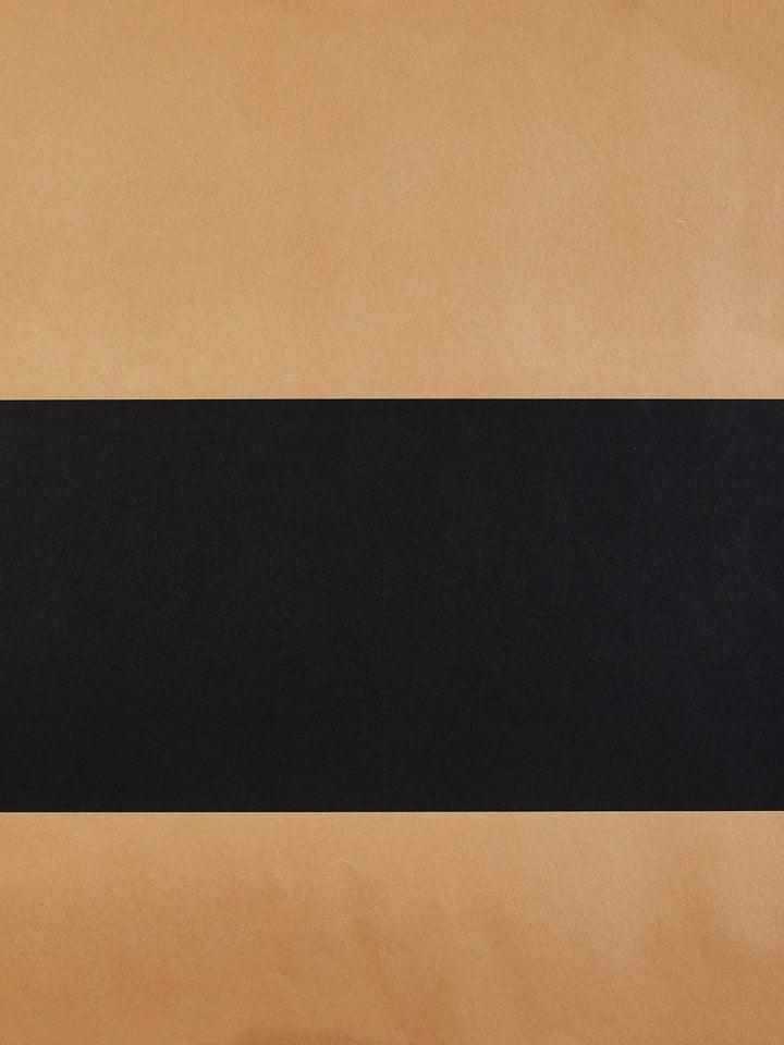 wide stripe kraft wallpaper black