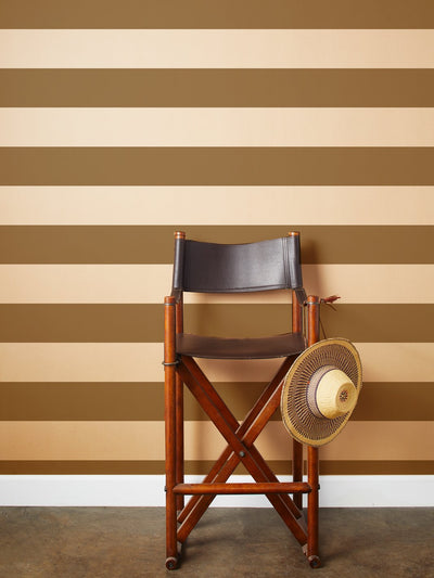 wide stripe kraft wallpaper leather