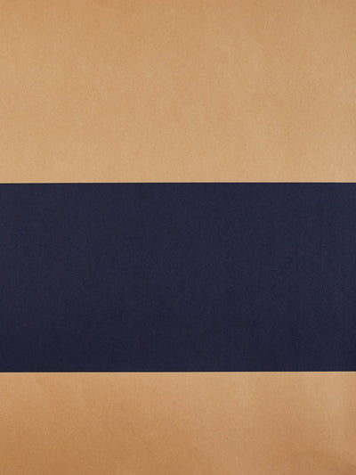 wide stripe kraft wallpaper navy