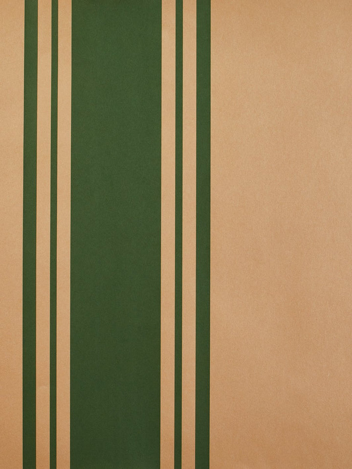 yorkshire stripe kraft wallpaper green