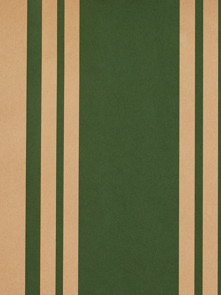 yorkshire stripe kraft wallpaper green