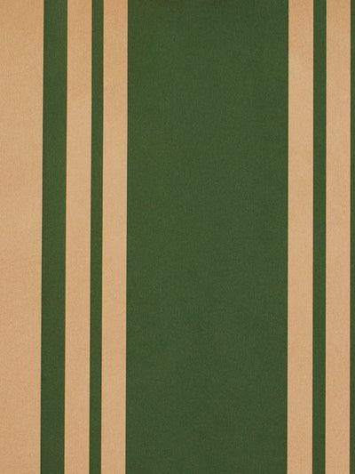'Yorkshire Stripe' Kraft' Wallpaper by Wallshoppe - Green