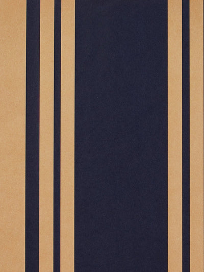 'Yorkshire Stripe' Kraft' Wallpaper by Wallshoppe - Navy