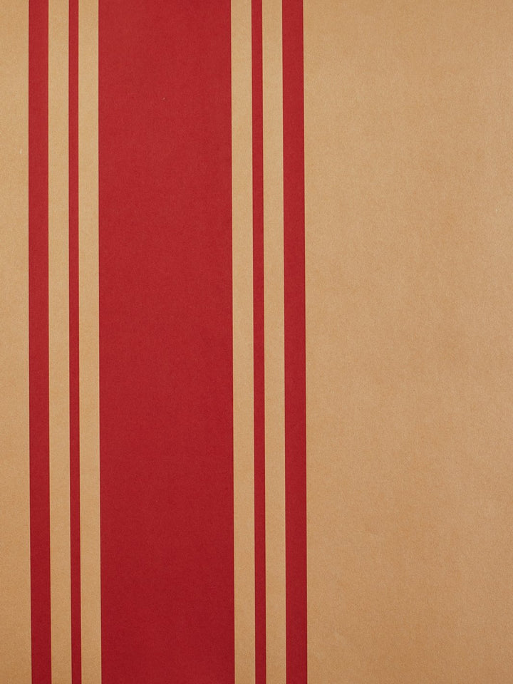 yorkshire stripe kraft wallpaper red
