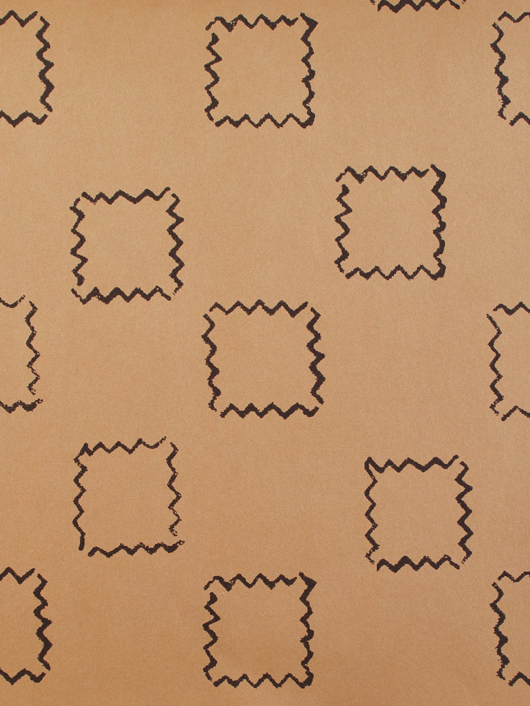 'Zag Squares' Kraft' Wallpaper by Nathan Turner - Chocolate