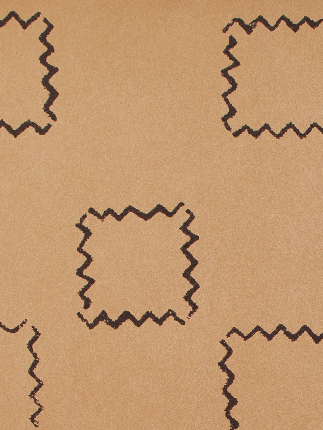 'Zag Squares' Kraft' Wallpaper by Nathan Turner - Chocolate