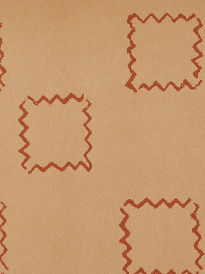 zag squares kraft wallpaper by nathan turner terracotta
