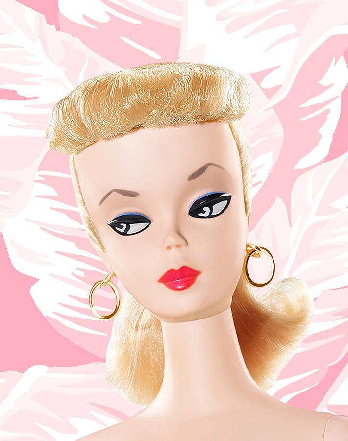 Life Size Vintage Barbie Wall Mural by Barbie Bubblegum Barbie Wallpaper Mural For Walls Rooms Bedrooms Wallshoppe