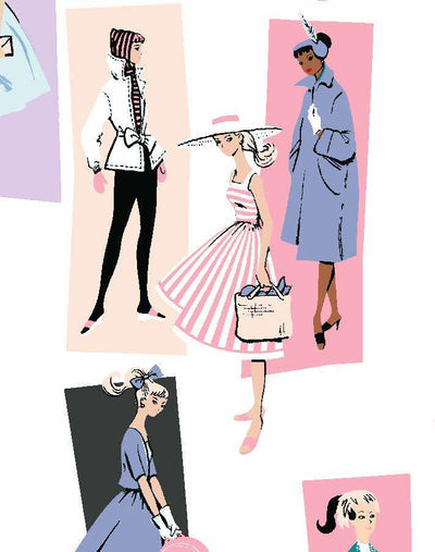 mod shapes wallpaper by barbie lavender peach