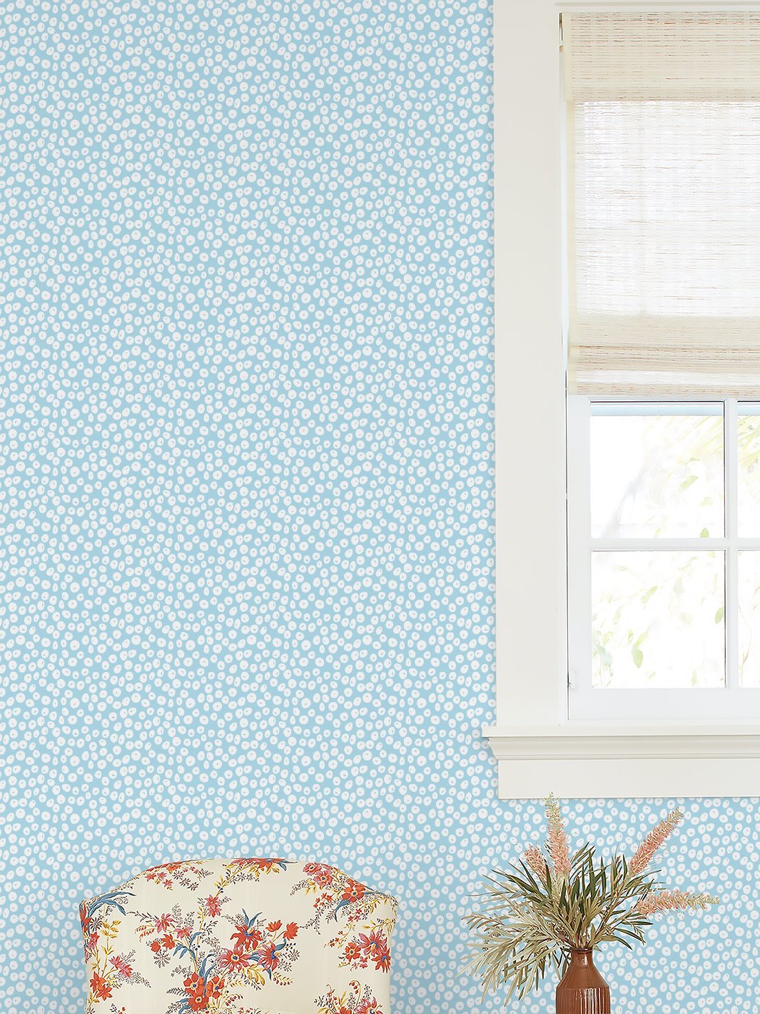 'Parade Dots' Wallpaper by Barbie™ - Baby Blue
