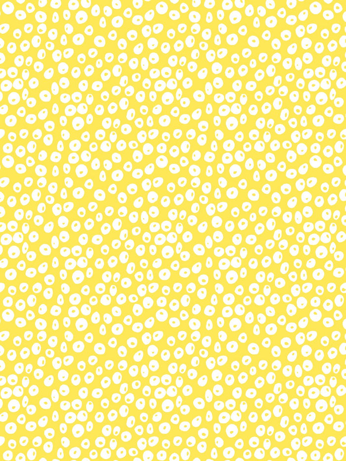 Papier peint 'Parade Dots' par Barbie™ - Jonquille