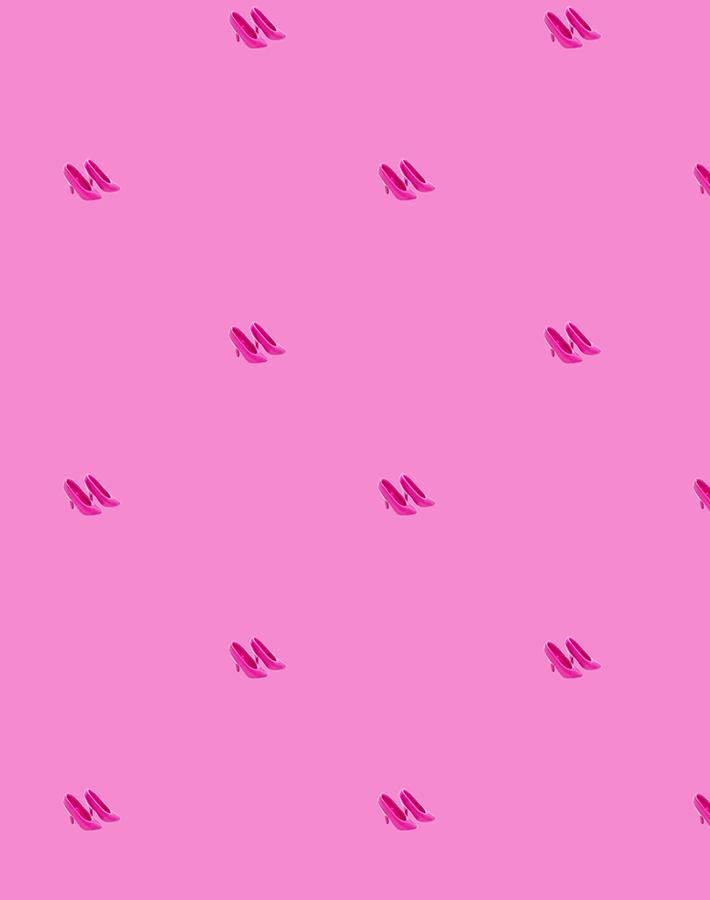 'Pink Pumps' Wallpaper by Barbie™ - Hot Pink