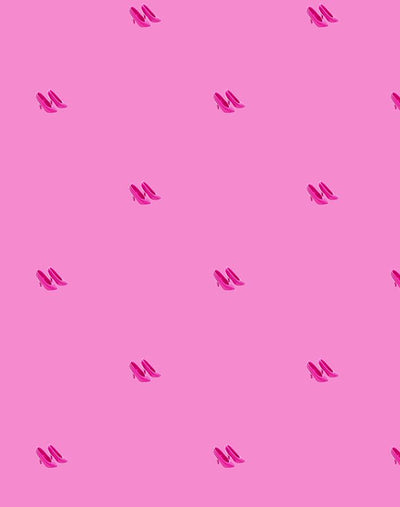 'Pink Pumps' Wallpaper by Barbie™ - Hot Pink