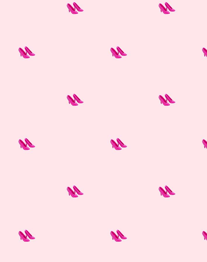 'Pink Pumps' Wallpaper by Barbie™ - Light Pink