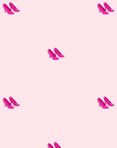 'Pink Pumps' Wallpaper by Barbie™ - Light Pink