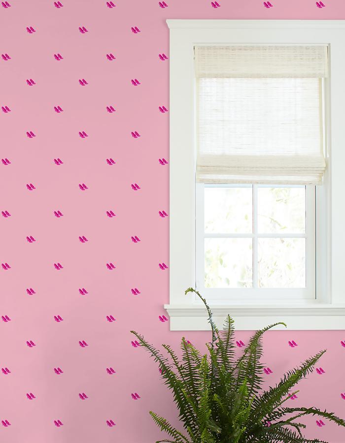 Pink Pumps' Wallpaper by Barbie™ - Hot Pink