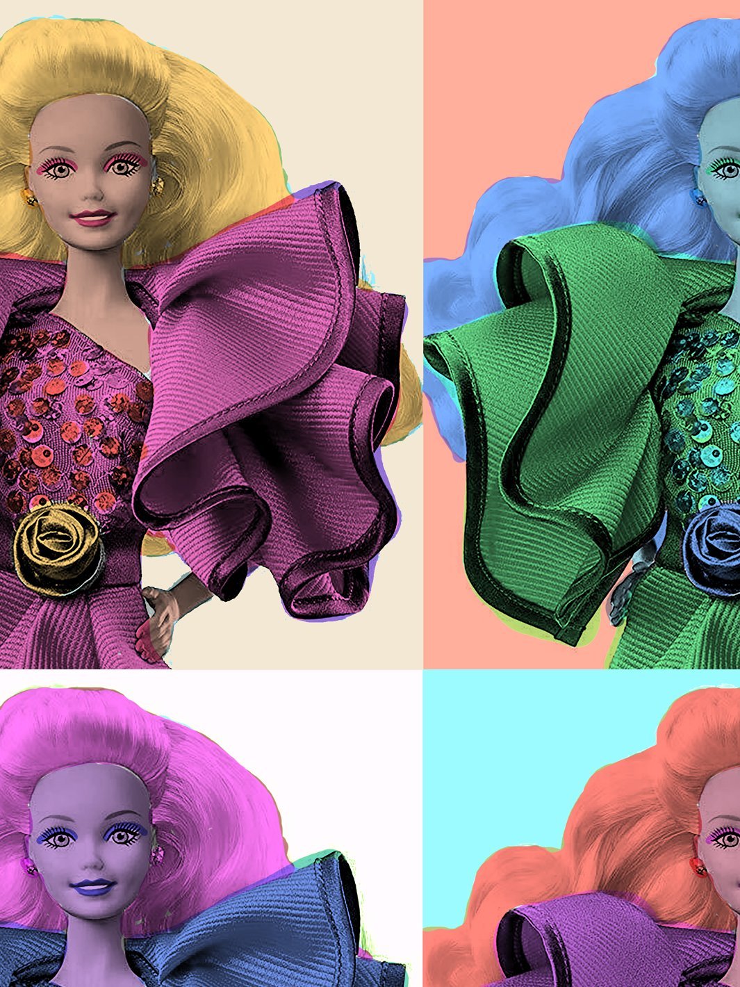 'Pop Print Dream Date Barbie™' Wallpaper by Barbie™ - Multi