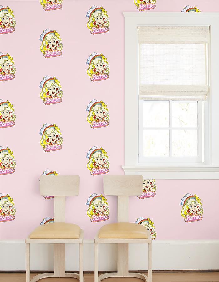 'Rainbow Barbie™' Wallpaper by Barbie™ - Pink