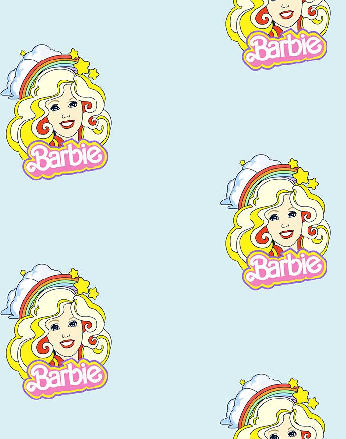'Rainbow Barbie™' Wallpaper by Barbie™ - Blue