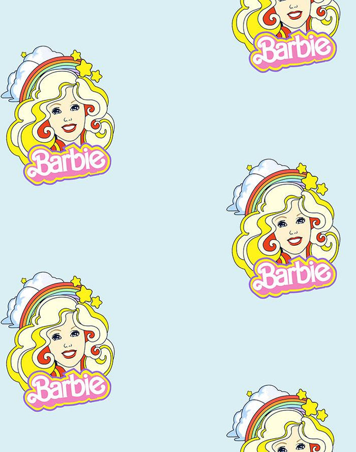 'Rainbow Barbie™' Wallpaper by Barbie™ - Blue