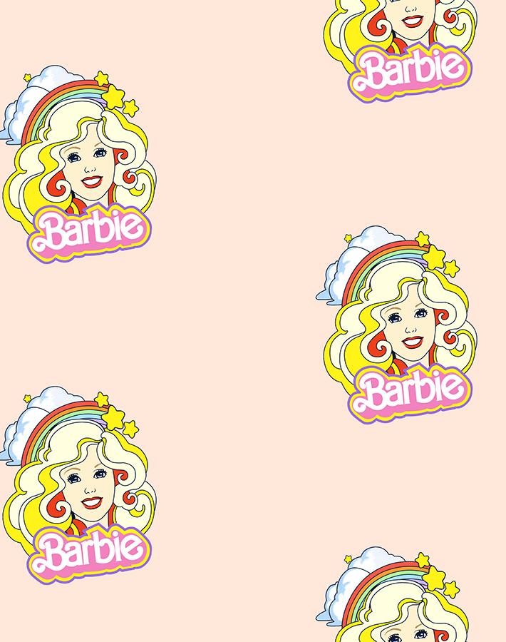 'Rainbow Barbie™' Wallpaper by Barbie™ - Peach