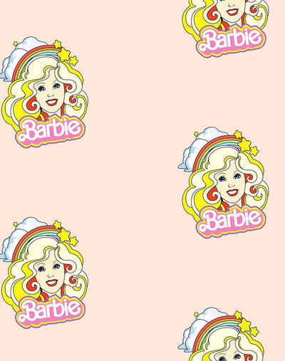 'Rainbow Barbie™' Wallpaper by Barbie™ - Peach