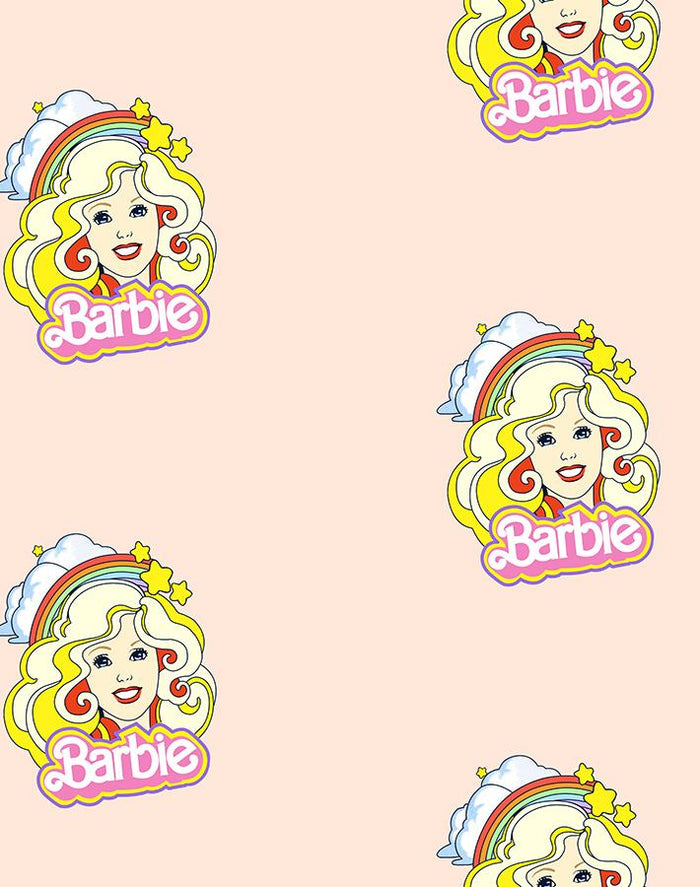 'Rainbow Barbie™' Wallpaper by Barbie™ - Peach