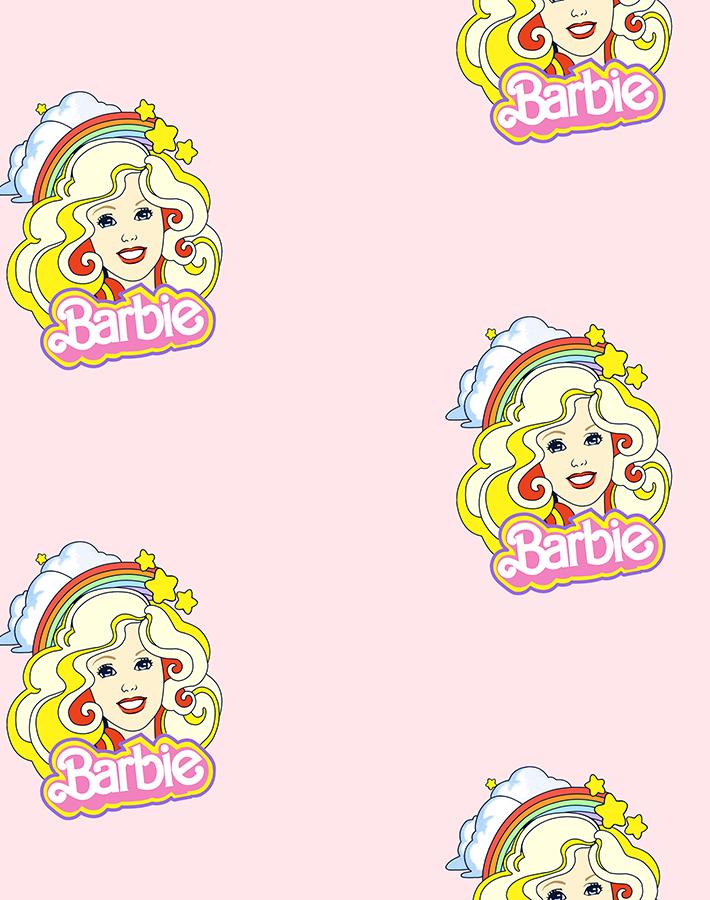 'Rainbow Barbie™' Wallpaper by Barbie™ - Pink