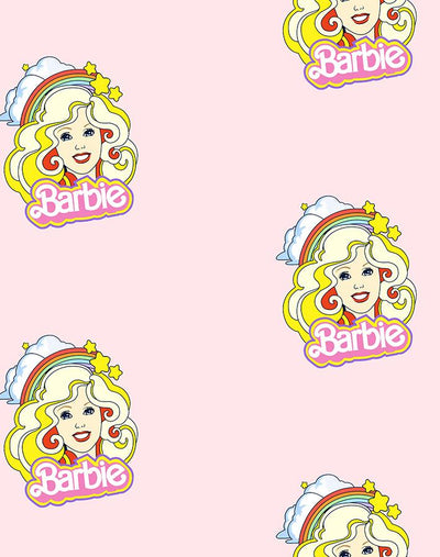 'Rainbow Barbie™' Wallpaper by Barbie™ - Pink