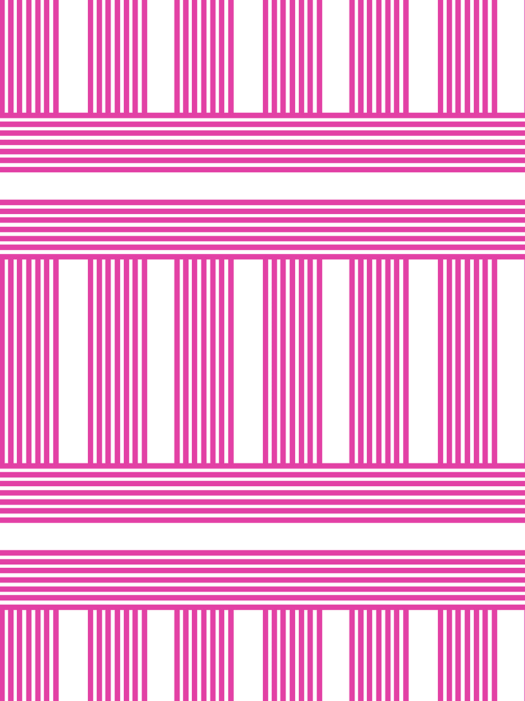 'Roman Holiday Grid' Wallpaper - 219 Barbie™ Pink