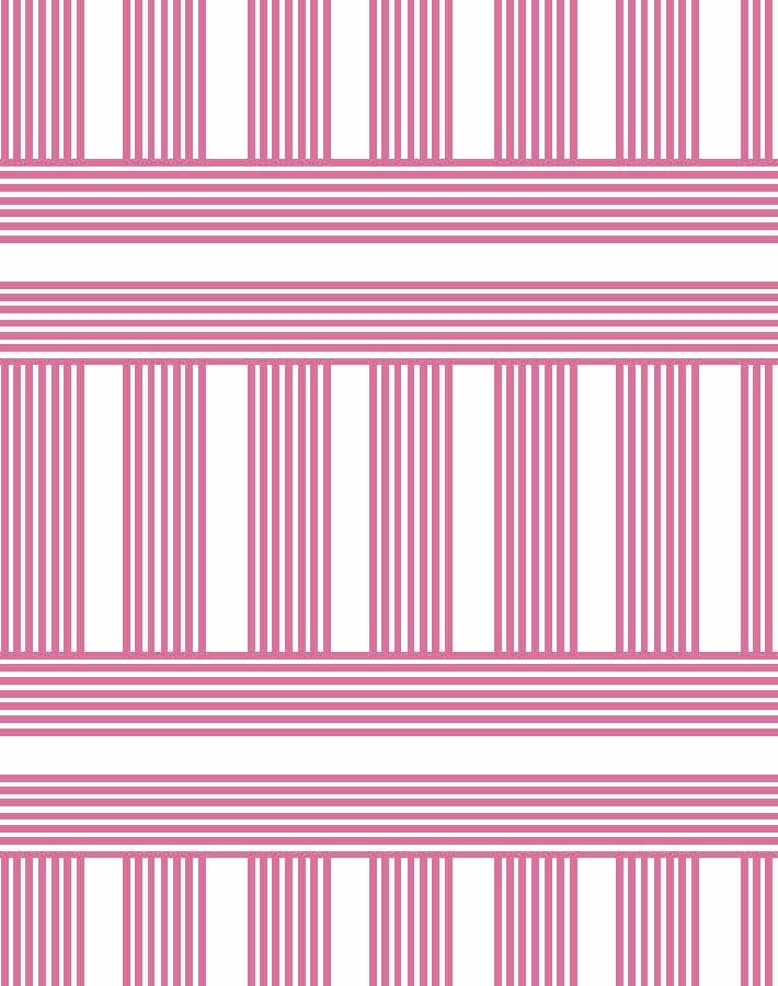 'Roman Holiday Grid' Wallpaper by Barbie™ - Berry