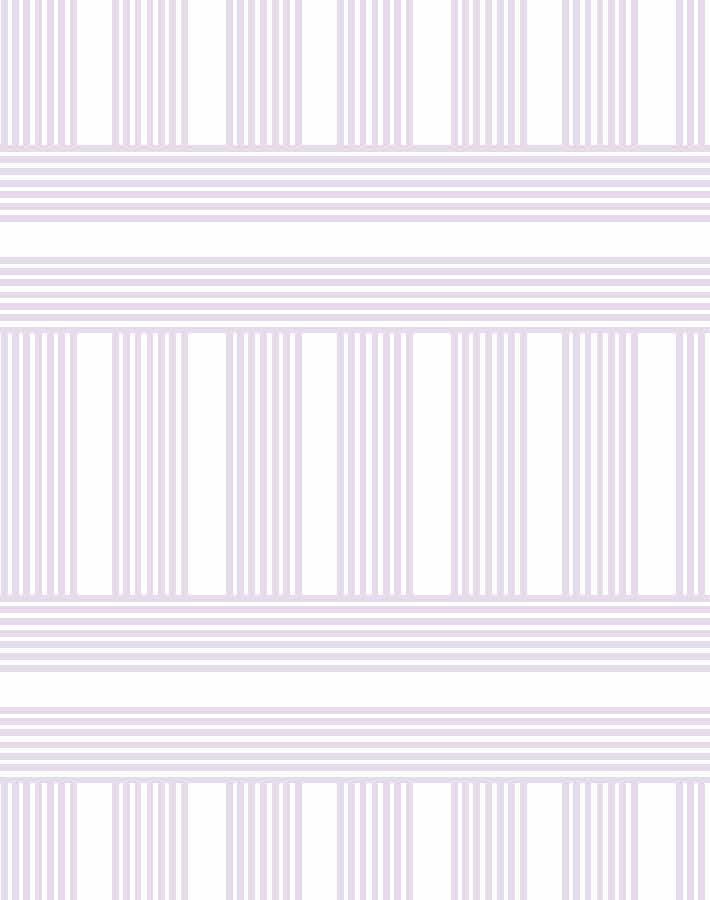 'Roman Holiday Grid' Wallpaper by Barbie™ - Lilac