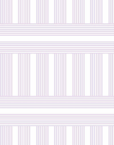 'Roman Holiday Grid' Wallpaper by Barbie™ - Lilac