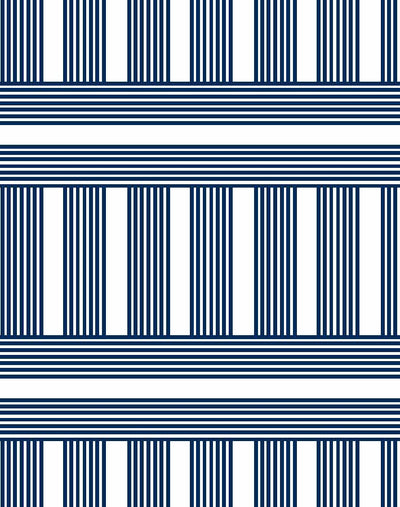 roman holiday grid wallpaper by barbie navy