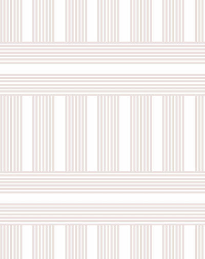 'Roman Holiday Grid' Wallpaper by Barbie™ - Oyster