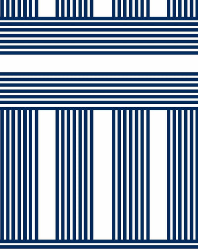 roman holiday grid wallpaper by barbie navy