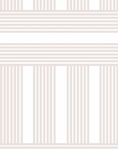 'Roman Holiday Grid' Wallpaper by Barbie™ - Oyster