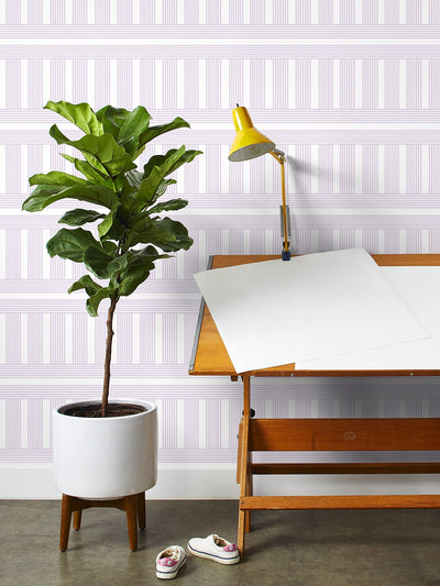 roman holiday grid wallpaper by barbie lilac
